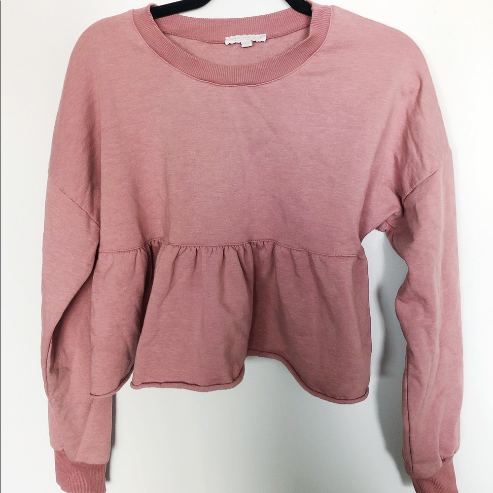 Don’t Ask Why Pink Crop Sweatshirt